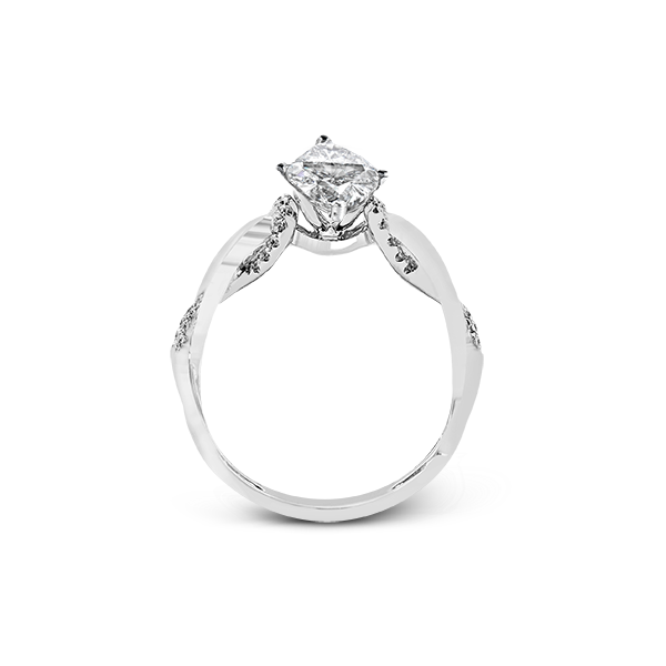 18k White Gold Semi-mount Engagement Ring Image 2 Jim Bartlett Fine Jewelry Longview, TX