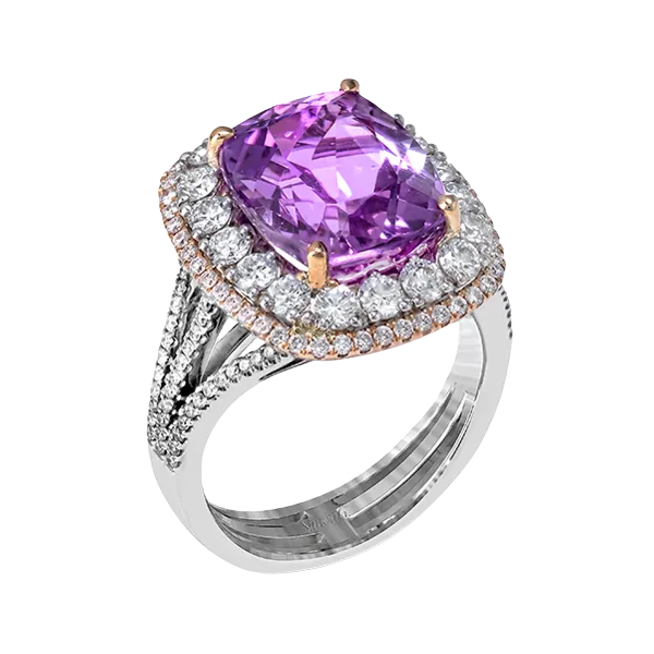 Simon G 18k White Rose Gold Gemstone Fashion Ring James