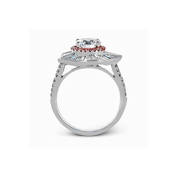 18k White & Rose Gold Semi-mount Engagement Ring Image 3 Quenan's Fine Jewelers Georgetown, TX