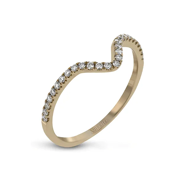 14K Yellow Gold Diamond V Ring Enhancer