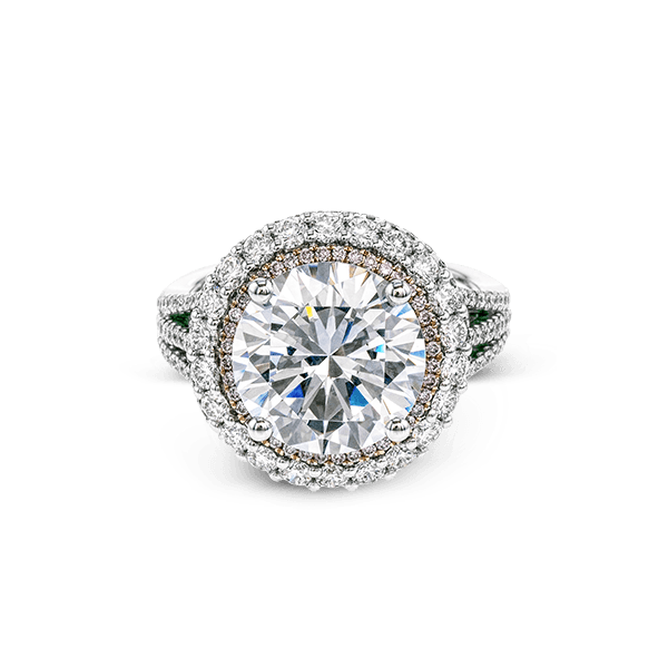 18k White & Rose Gold Semi-mount Engagement Ring Image 2 Dondero's Jewelry Vineland, NJ