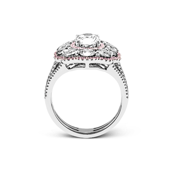 18k White & Rose Gold Semi-mount Engagement Ring Image 3 Biondi Diamond Jewelers Aurora, CO