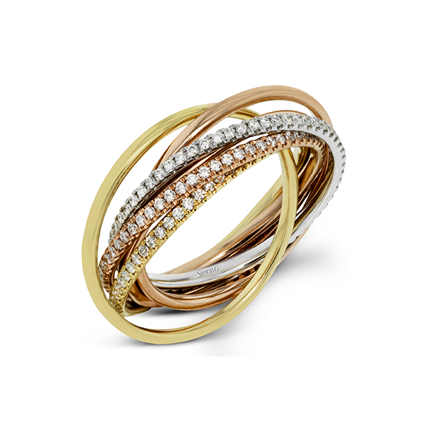 18k Tri-color Gold Diamond Fashion Ring Almassian Jewelers, LLC Grand Rapids, MI