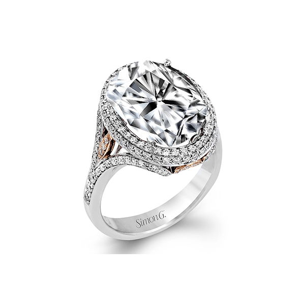 18k White & Rose Gold Gemstone Fashion Ring Saxons Fine Jewelers Bend, OR