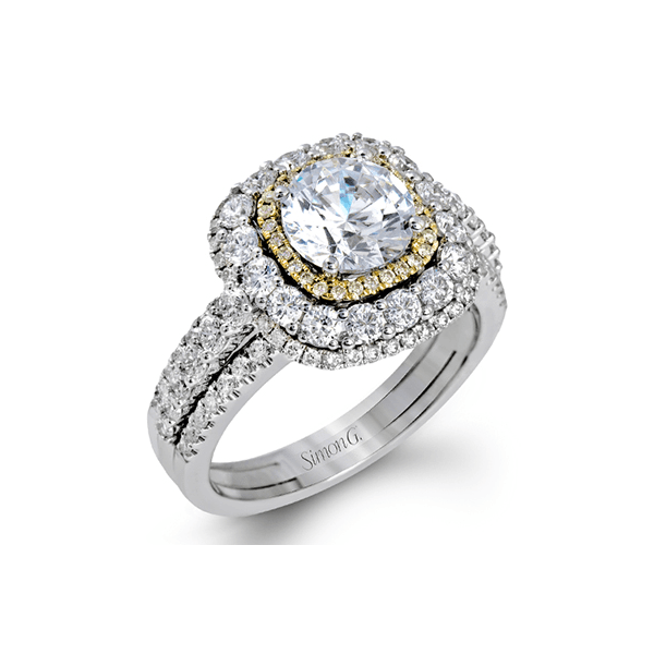 18k Two-tone Gold Semi-mount Engagement Ring Biondi Diamond Jewelers Aurora, CO