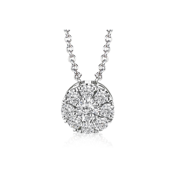 14k White Gold Diamond Pendant Diamonds Direct St. Petersburg, FL