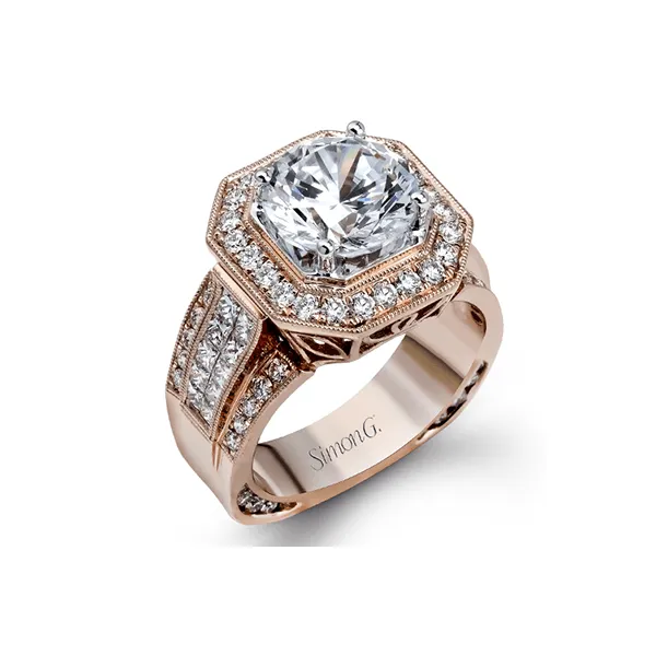 Rose gold sales semi mount ring