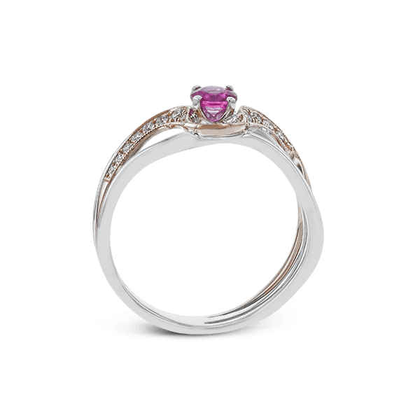 18k White & Rose Gold Gemstone Fashion Ring Image 3 James & Williams Jewelers Berwyn, IL