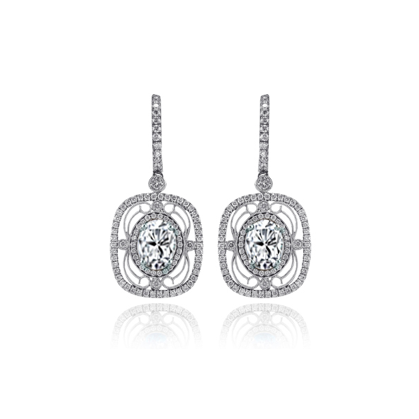 18k White Gold Gemstone Earrings James & Williams Jewelers Berwyn, IL