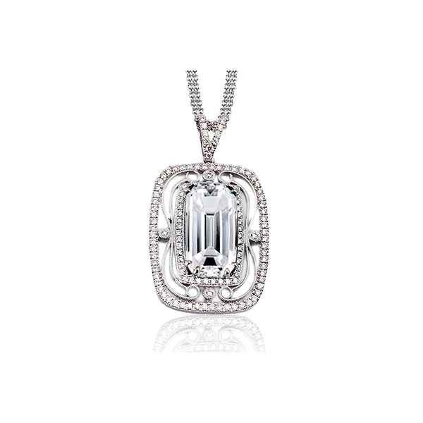 18k White Gold Gemstone Pendant Almassian Jewelers, LLC Grand Rapids, MI