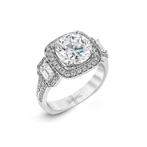 Platinum Semi-mount Engagement Ring TR396_WHITE_PLAT_Semi