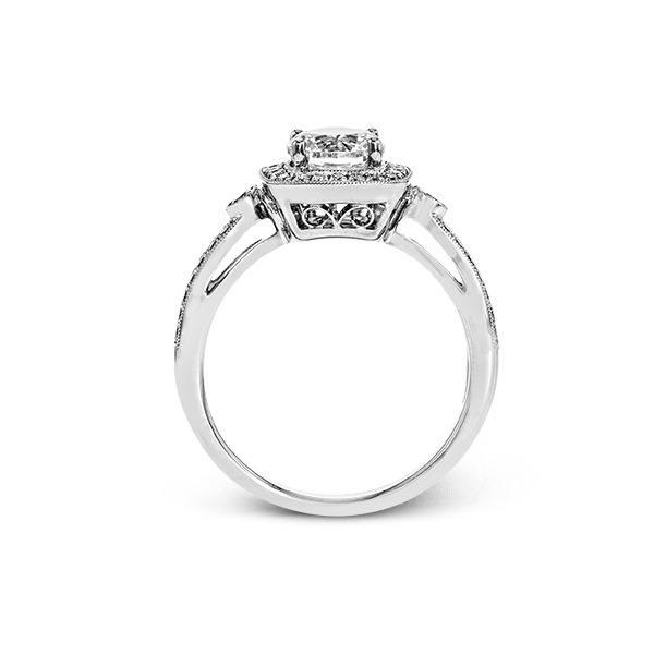 18k White Gold Semi-mount Engagement Ring Image 3 The Diamond Shop, Inc. Lewiston, ID