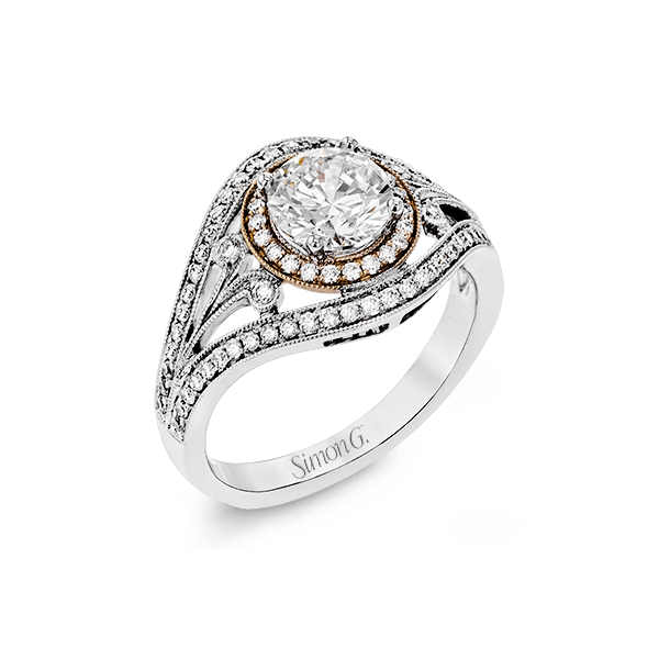 18k White & Rose Gold Semi-mount Engagement Ring Diamonds Direct St. Petersburg, FL