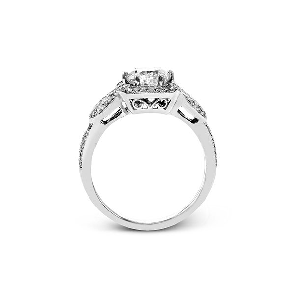 18k White Gold Semi-mount Engagement Ring Image 2 Jim Bartlett Fine Jewelry Longview, TX
