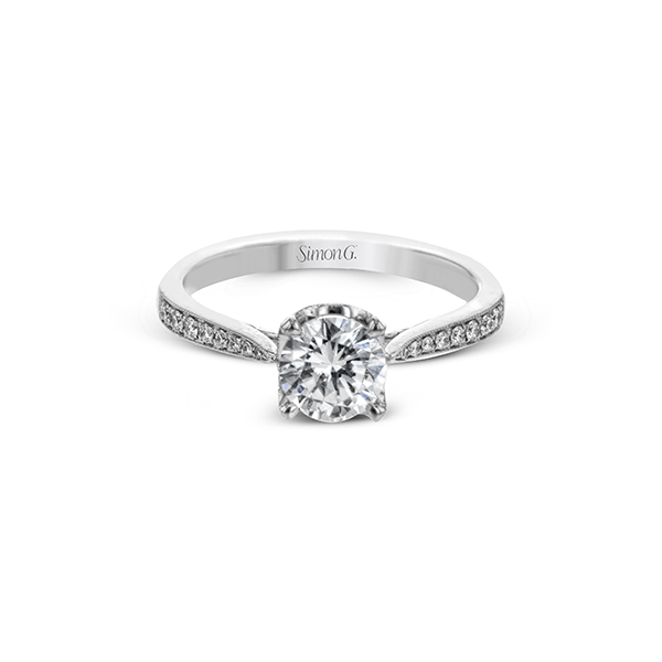 18k White Gold Semi-mount Engagement Ring Image 2 Diamonds Direct St. Petersburg, FL