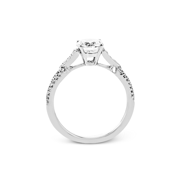 18k White Gold Semi-mount Engagement Ring Image 3 Quenan's Fine Jewelers Georgetown, TX