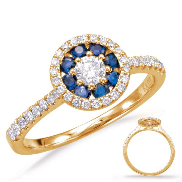 Yellow Gold Sapphire & Diamond Ring Trinity Diamonds Inc. Tucson, AZ