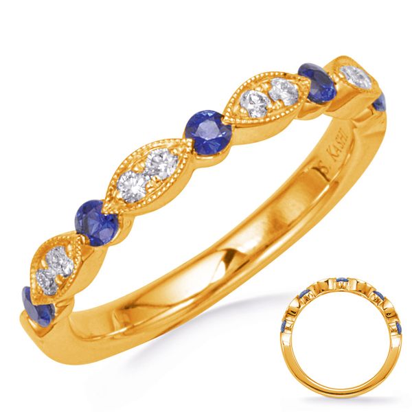 Yellow Gold Sapphire & Diamond Ring Molinelli's Jewelers Pocatello, ID