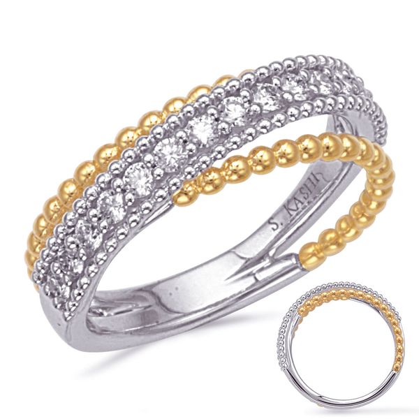 Yellow & White Gold Diamond Ring Peran & Scannell Jewelers Houston, TX
