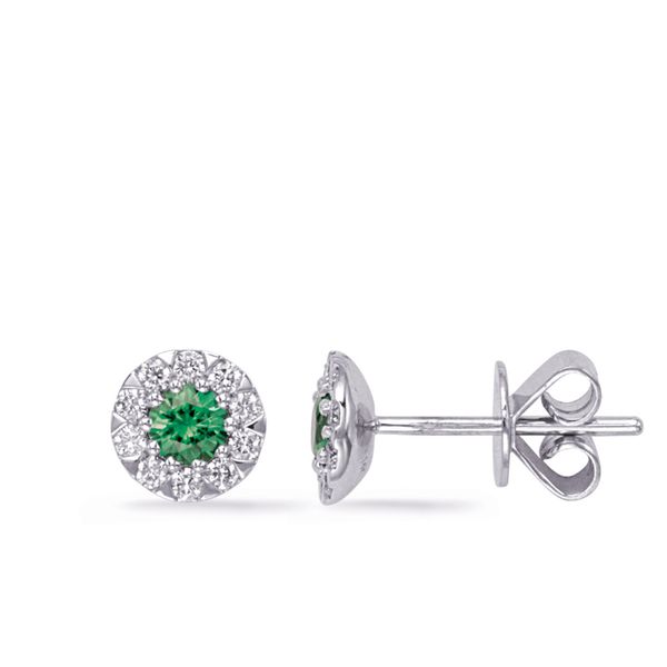 Emerald & Diamond Earring Godwin Jewelers, Inc. Bainbridge, GA
