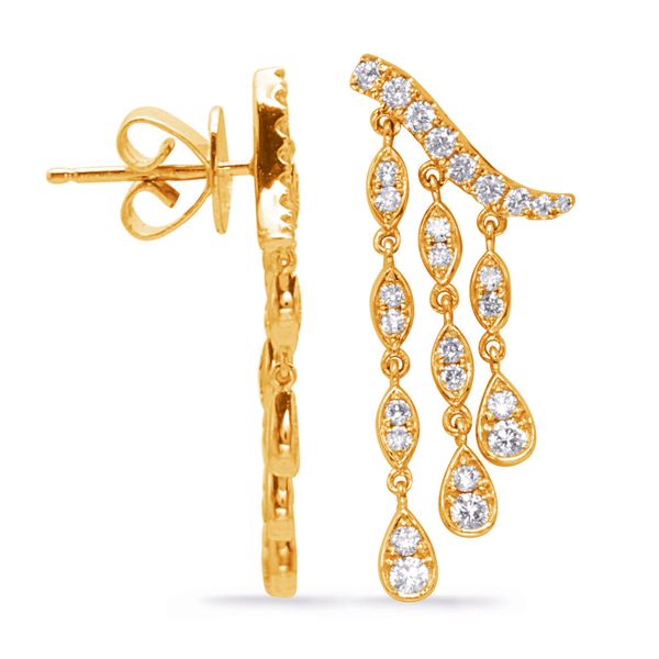 Yellow Gold Diamond Earring Moseley Diamond Showcase Inc Columbia, SC
