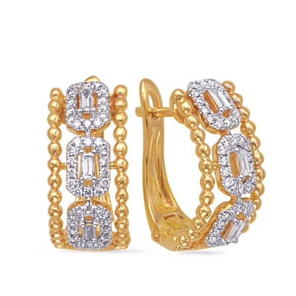 Yellow Gold Diamond Earring Cowardin's Jewelers Richmond, VA