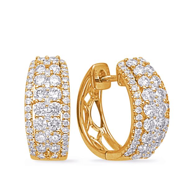 Yellow Gold Diamond  Earring Raleigh Diamond Fine Jewelry Raleigh, NC