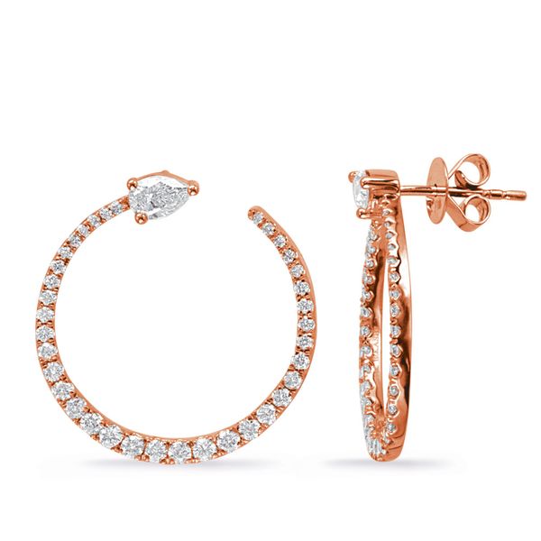Rose  Gold Diamond Earring Molinelli's Jewelers Pocatello, ID