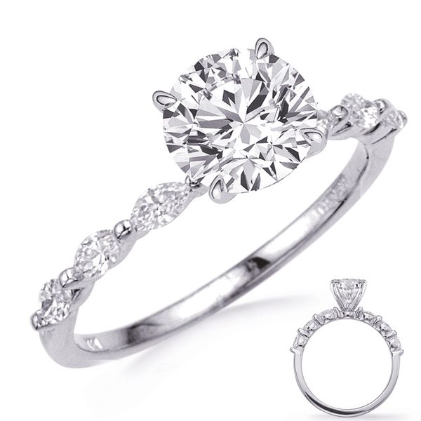 White Gold Marquise Engagement Ring Vincent Anthony Jewelers Tulsa, OK