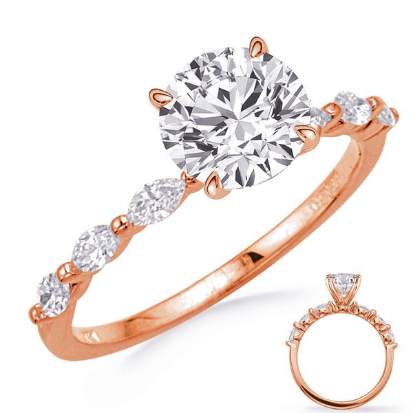 Rose Gold Marquise Engagement Ring Ask Design Jewelers Olean, NY