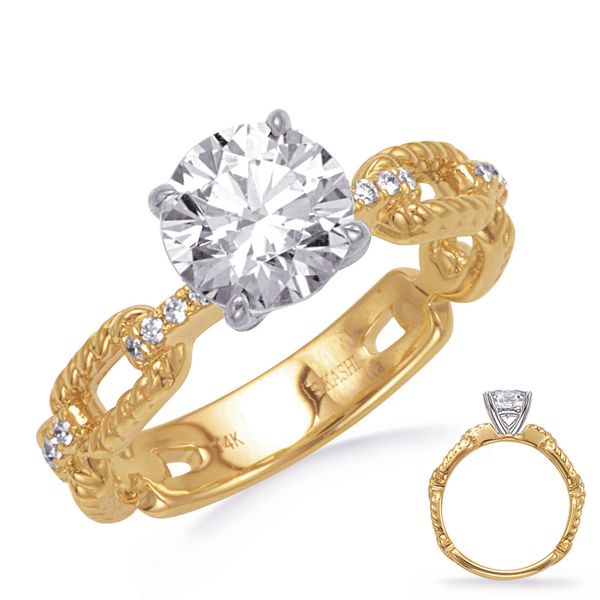 Yellow & White Gold Engagement Ring D. Geller & Son Jewelers Atlanta, GA
