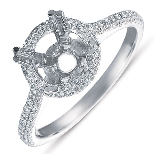White Gold Pave Engagement Ring Jewel Smiths Oklahoma City, OK