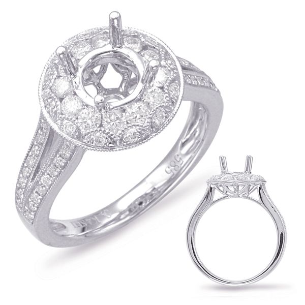 White Gold Halo Engagement Ring Moseley Diamond Showcase Inc Columbia, SC