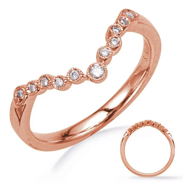 Rose Gold Diamond Wedding Band EN8044B7X5MRG Trinity Diamonds Inc