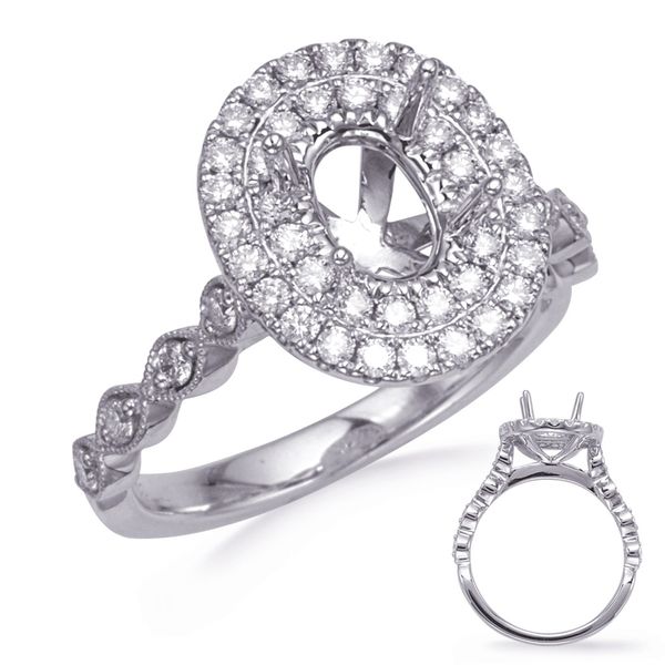 White Gold Halo Engagement Ring Jewel Smiths Oklahoma City, OK