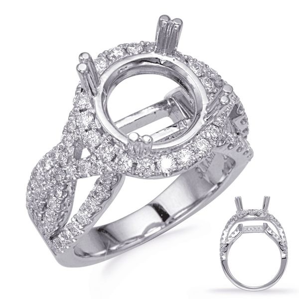 White Gold Halo Engagement Ring Michael's Jewelry North Wilkesboro, NC