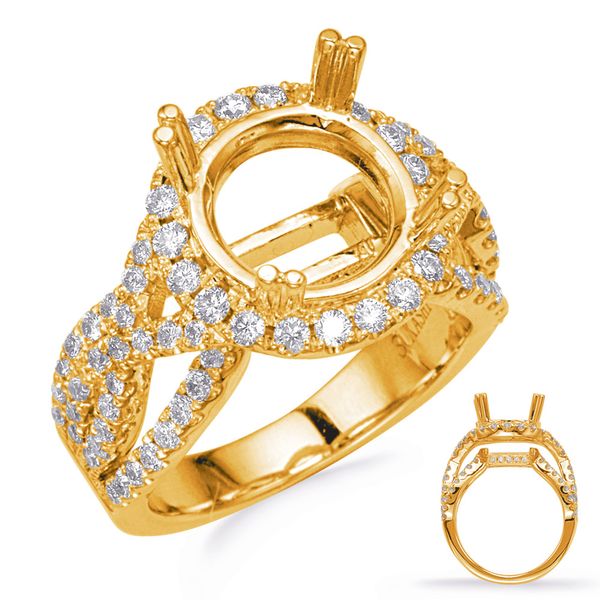 Yellow Gold Halo Engagement Ring Michael's Jewelry North Wilkesboro, NC
