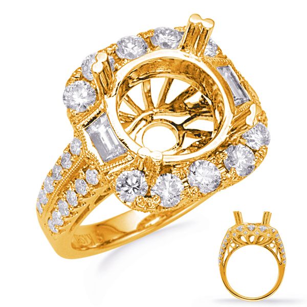 Yellow Gold Halo Engagement Ring Cowardin's Jewelers Richmond, VA
