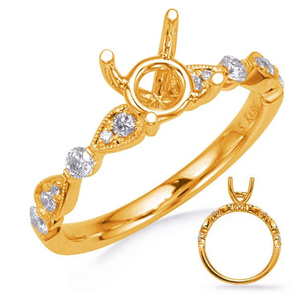 Yellow Gold Diamond Engagement  Ring Jewel Smiths Oklahoma City, OK
