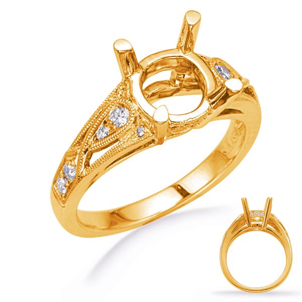 Yellow Gold Diamond Engagement Ring Jewel Smiths Oklahoma City, OK