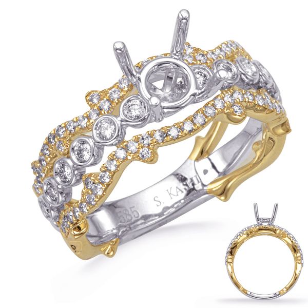Yellow & White Gold Engagement Ring Jewel Smiths Oklahoma City, OK