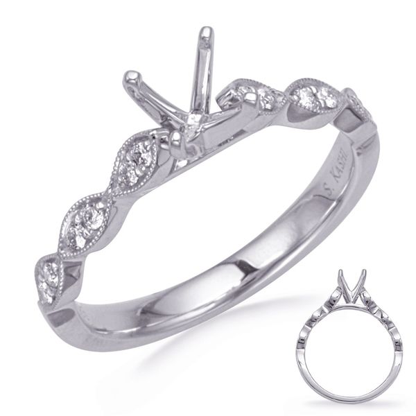 White Gold Diamond Engagement Ring Vincent Anthony Jewelers Tulsa, OK