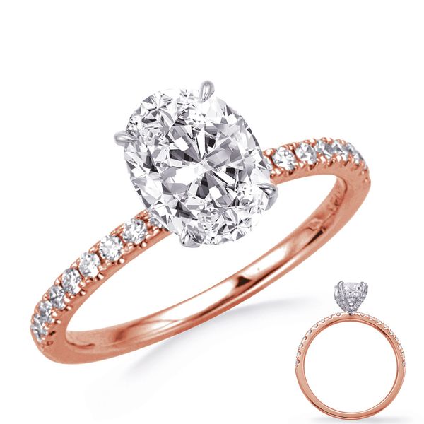 White & Rose Gold Engagement Ring Trinity Diamonds Inc. Tucson, AZ