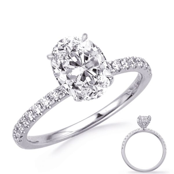 White Gold Engagement Ring Vincent Anthony Jewelers Tulsa, OK