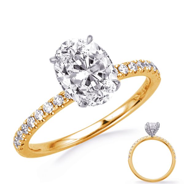 White & Yellow  Gold Engagement Ring Raleigh Diamond Fine Jewelry Raleigh, NC