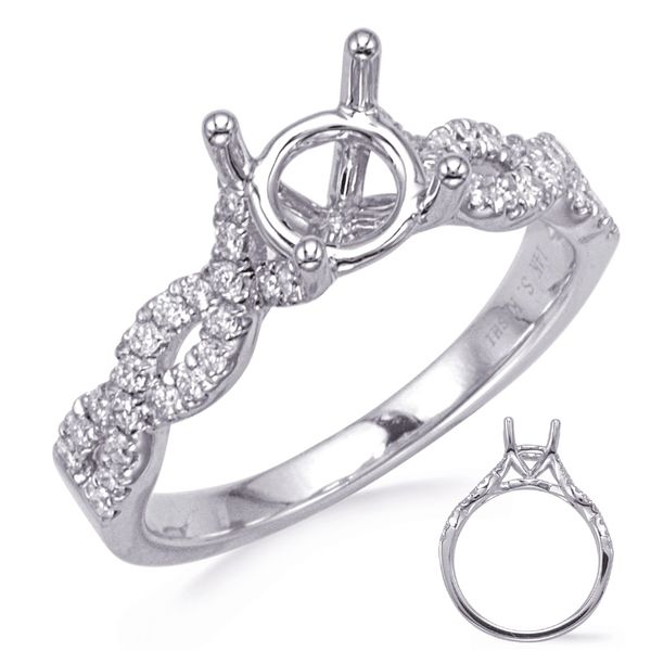 White Gold Diamond Engagement Ring Vincent Anthony Jewelers Tulsa, OK