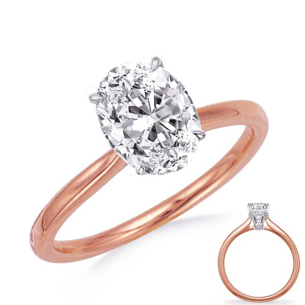 White & Rose Gold Engagement Ring Jimmy Smith Jewelers Decatur, AL