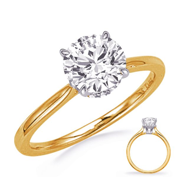 18 and 24 K gold Engagement ring with diamond centre. For Sale at 1stDibs |  difference between 18 and 24 karat gold, 24 karat gold vs 18, 24 vs 18 karat  gold