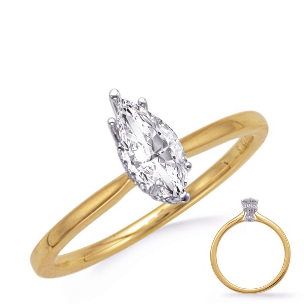 White & Yellow Gold Diamond Engagement Peran & Scannell Jewelers Houston, TX