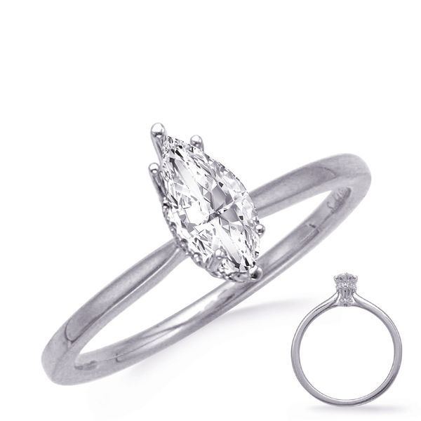 White Gold Diamond Engagement Peran & Scannell Jewelers Houston, TX